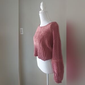 La Hearts Dusty Rose Knit Sweater